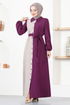 Belted Dress ASM2651 Damson - Thumbnail