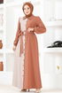 Belted Dress ASM2651 Taba - Thumbnail