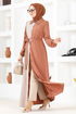 Belted Dress ASM2651 Taba - Thumbnail