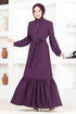 Belted Dress ASM2665 Purple - Thumbnail