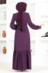 Belted Dress ASM2665 Purple - Thumbnail