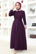 Belted Dress ASM2687 Damson - Thumbnail