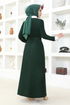 Belted Dress ASM2687 Emerald - Thumbnail