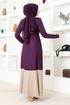 Belted Dress ASM2692 Damson - Thumbnail