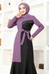 Belted Dress ASM2692 Lilac - Thumbnail