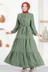 Belted Dress ASN115 Green - Thumbnail