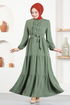 Belted Dress ASN115 Green - Thumbnail