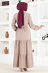 Belted Dress ASN115 Mink - Thumbnail