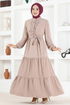 Belted Dress ASN115 Mink - Thumbnail