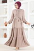 Belted Dress ASN115 Mink - Thumbnail