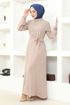 Belted Dress ASN117 Cream - Thumbnail