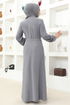 Belted Dress ASN117 Grey - Thumbnail