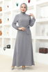 Belted Dress ASN117 Grey - Thumbnail