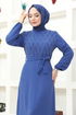 Belted Dress ASN117 Indigo - Thumbnail