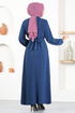 Belted Dress ASN128 Indigo - Thumbnail