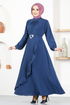 Belted Dress ASN128 Indigo - Thumbnail