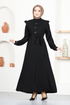 Belted Dress ASN129 Black - Thumbnail