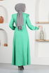 Belted Dress ASN129 Green - Thumbnail