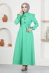 Belted Dress ASN129 Green - Thumbnail