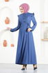 Belted Dress ASN129 Indigo - Thumbnail