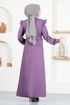 Belted Dress ASN129 Lilac - Thumbnail