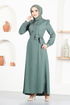 Belted Dress ASN129 Unripe almond - Thumbnail