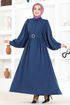 Belted Dress ASN140 Indigo - Thumbnail