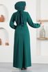 Belted Dress ASN216 Emerald - Thumbnail