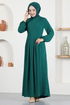 Belted Dress ASN216 Emerald - Thumbnail