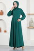 Belted Dress ASN216 Emerald - Thumbnail