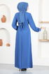 Belted Dress ASN216 Indigo - Thumbnail