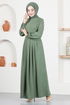 Belted Dress ASN216 Unripe almond - Thumbnail