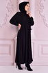 Belted Dress Black END5301 - Thumbnail