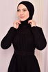 Belted Dress Black END5510 - Thumbnail