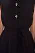 Belted Dress Black USL5003 - Thumbnail