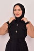 Belted Dress Black USL5003 - Thumbnail