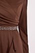 Belted Dress Brown KBR5078 - Thumbnail