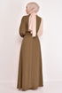 Belted Dress Dark Camel ASM2549 - Thumbnail