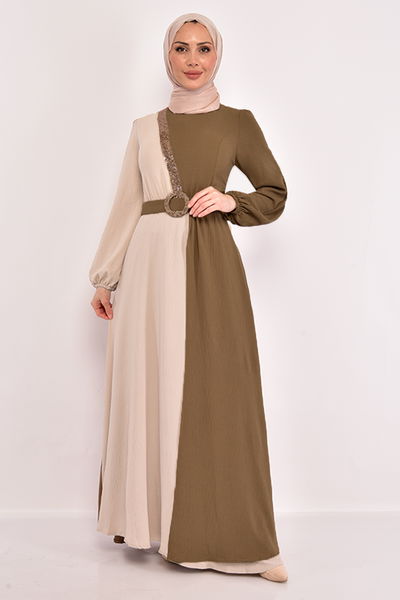 ASM - Belted Dress Dark Camel ASM2549