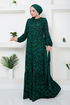 Belted Dress DVL215 Emerald - Thumbnail