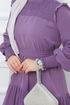 Belted Dress EFS444 Lilac - Thumbnail