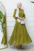 Belted Dress EFS444 Oil Green - Thumbnail