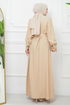 Belted Dress EFS519 Mink - Thumbnail
