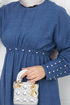 Belted Dress EFS520 Indigo - Thumbnail