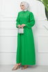 Belted Dress EFS522 Green - Thumbnail