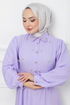 Belted Dress EFS522 Lilac - Thumbnail