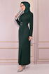 Belted Dress Emerald ASM2558 - Thumbnail