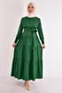 Belted Dress Emerald ASM2610 - Thumbnail