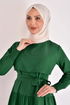 Belted Dress Emerald ASM2610 - Thumbnail