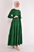 Belted Dress Emerald ASM2610 - Thumbnail